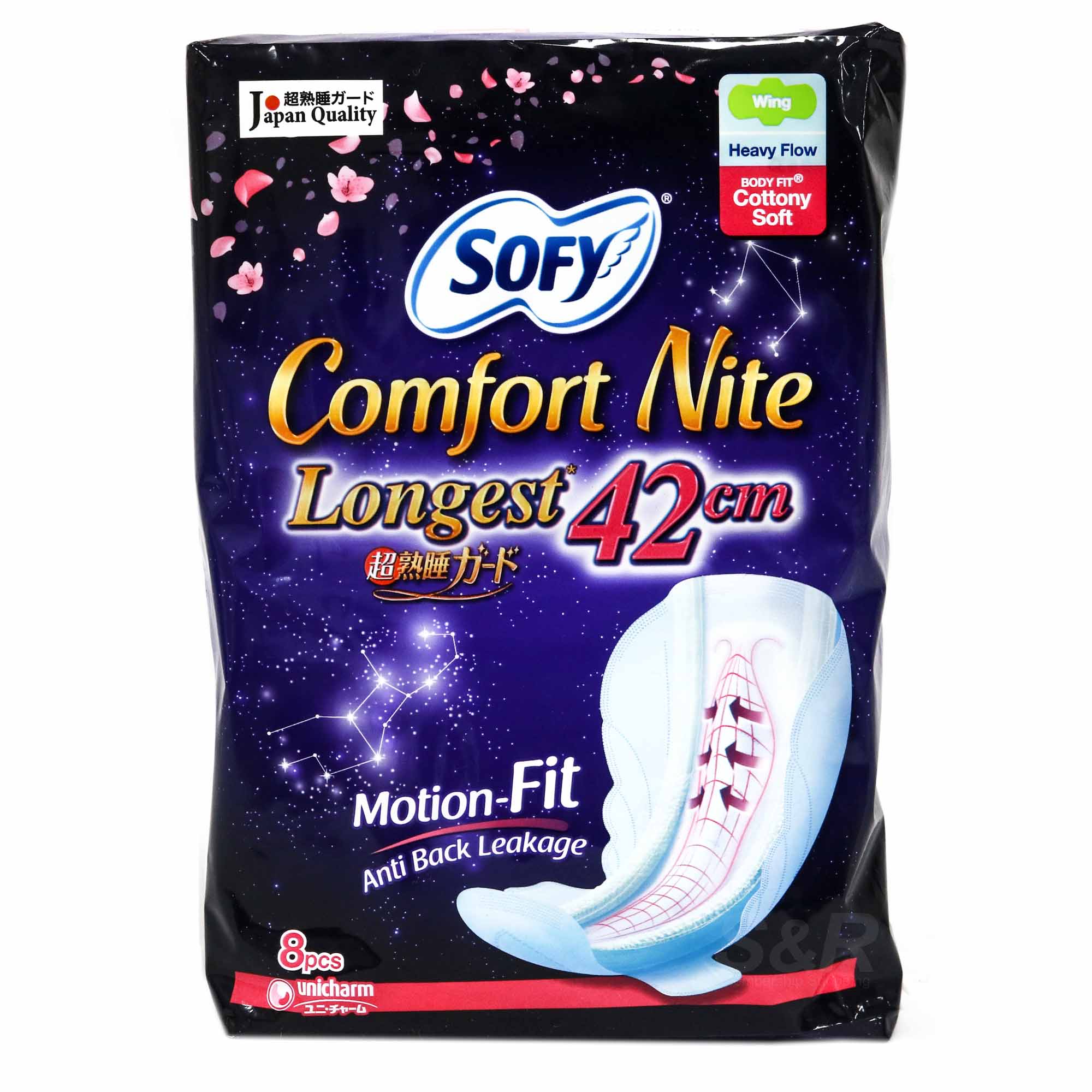 Sofy Comfort Nite Motion Fit Sanitary Napkin 42cm 8pcs